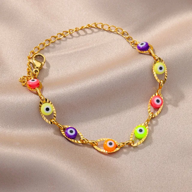 Pulseira Esmaltada de Contas da Sorte Joia de Oração Feminina para atrair boa sorte, fé e proteção espiritual com beleza. — foto 2
