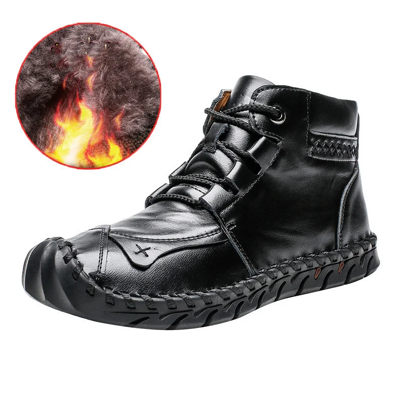 Title 2, Mens Martin Boots with cashmere and handmade l...