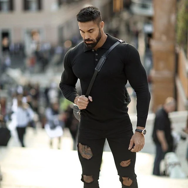 Title 10, Collant fitness da uomo a manica lunga, ad asci...