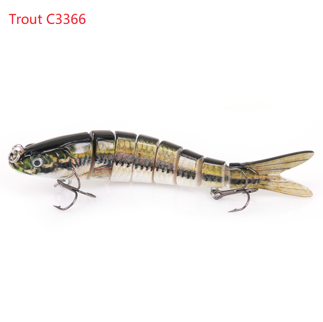 Title 4, Original Fishing Lure Eight Segment Trout Fish,...