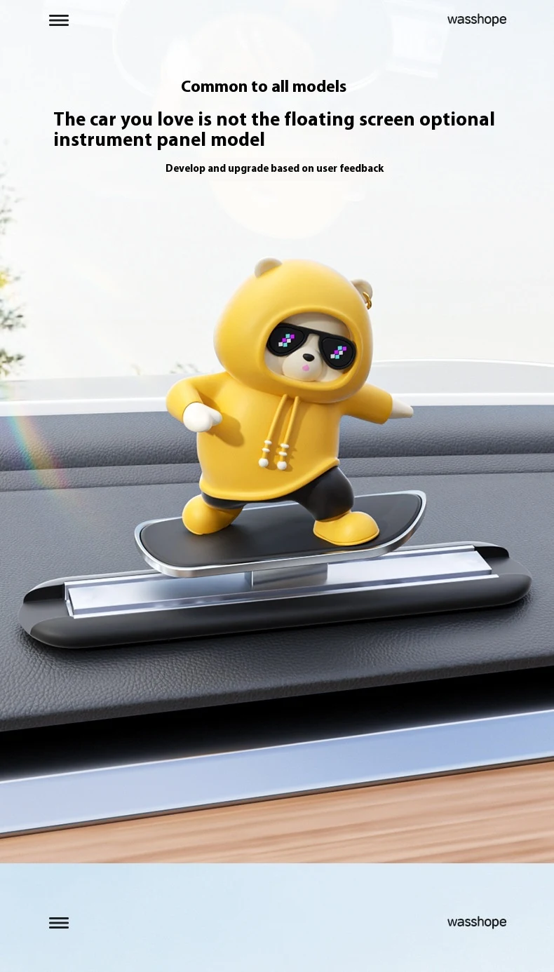 Bären-Cartoon-Tier-Auto-Dekoration für Mittelkonsolen-Bildschirm und Armaturenbrett Niedliche Auto-Innenausstattung mit Bär-Design — foto 15
