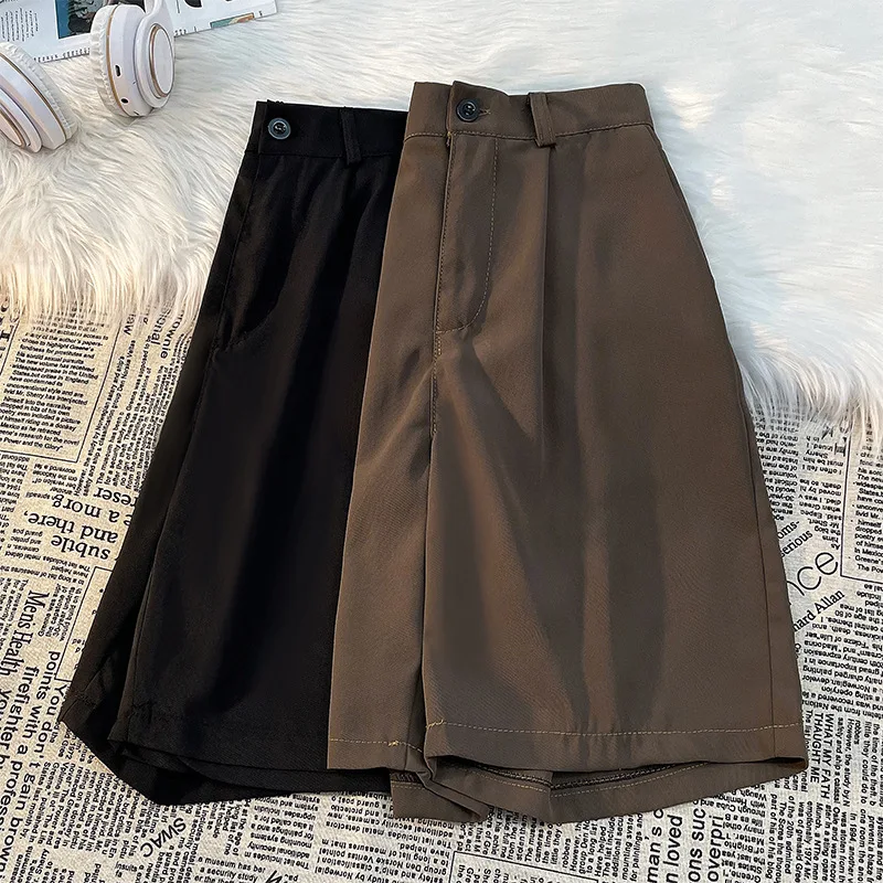 Korean Style Solid Color Simple Cropped Trousers for a modern and minimalist look. Comfortable and versatile, perfect fo — photo 1