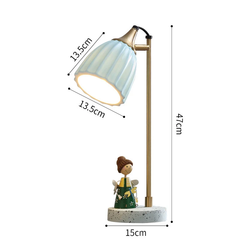 Nordic style light-transmitting ceramic table lamp, perfect for your side table or bedside. Creates a cozy atmosphere wi — photo 1