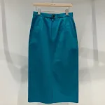 Saia de cintura alta com fenda, cor sólida e design simples para mulheres. Ideal para o trabalho e o dia a dia, confortável e elegante. — foto 3