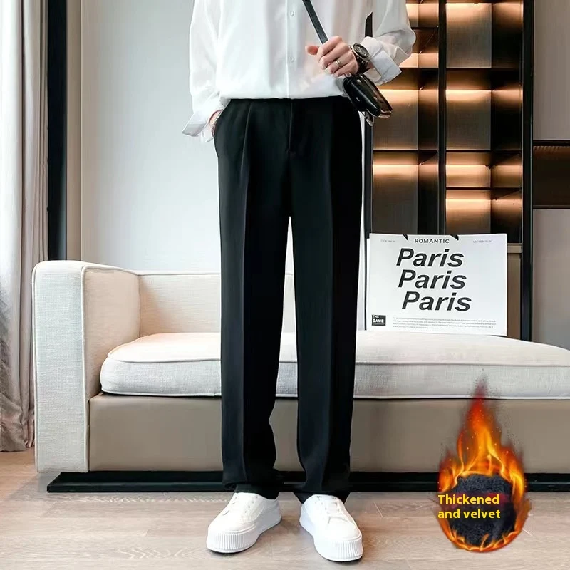 Men's Suit Pants, Straight Leg, Loose, Drooping Casual Trousers. Comfortable and stylish casual pants for men, perfect f — photo 15