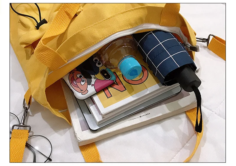 Title 12, Bolsa de Lona Harajuku para Estudantes com Bols...