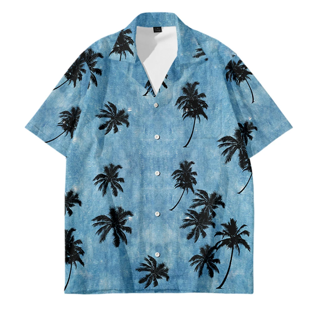 Title 5, Mens Oversized Hawaiian Palm Pocket Shirt. Get...