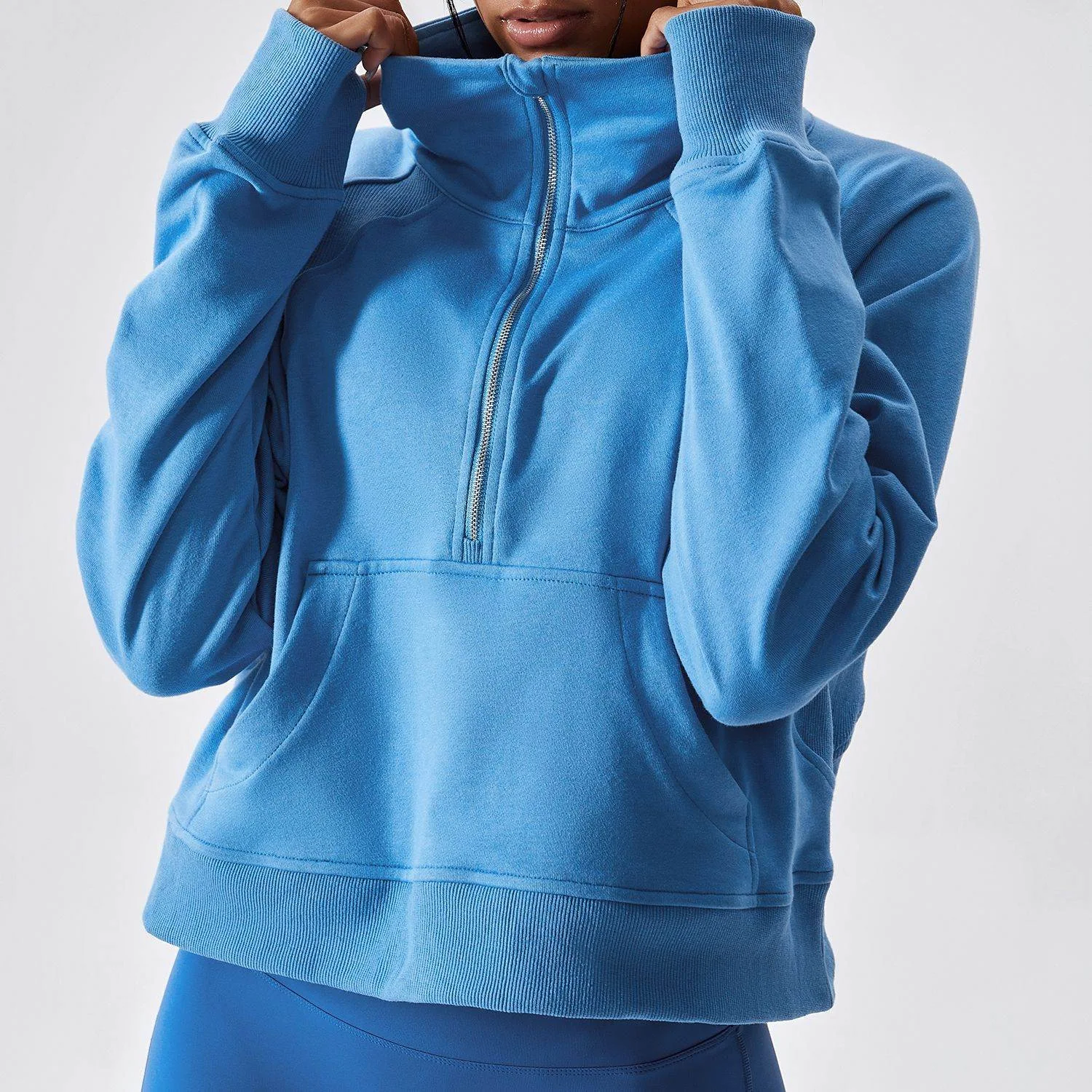 Title 3, Giacca donna pullover con mezza zip e maniche l...
