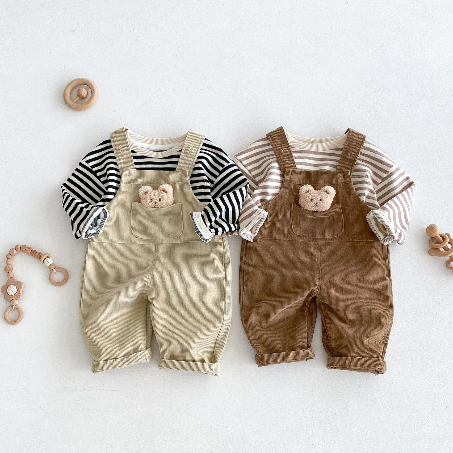 Macacão Infantil Casual de Urso Moda Infantil para Meninos Confortável e Estiloso Overalls Perfeitos para o Dia a Dia Roupa Fofa — foto 4