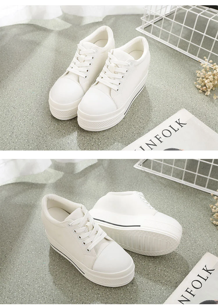 Title 7, Sapatos femininos casuais com sola grossa de 8c...