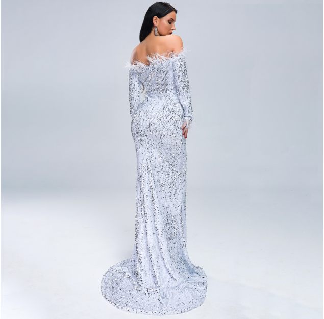 Elegante avondjurk, perfect voor speciale gelegenheden, flatterende pasvorm, hoogwaardige materialen, straal op elk evenement en voel je geweldig. — foto 7