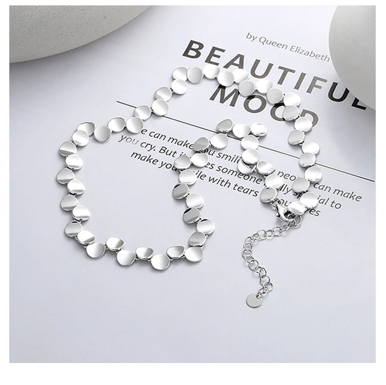 Title 5, S925 Colar Pulseira Criativo Vintage Distressed...