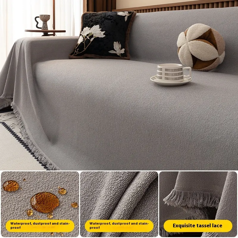 Teddy Plush Waterproof Sofa Cover, Four Seasons Universal, Non-slip, Anti-scratch, Dustproof, All-inclusive protection f — photo 4