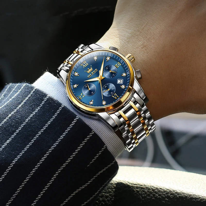 Moda masculina Reloj totalmente automática impermeable — foto 5