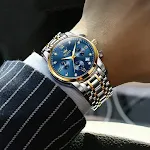 Moda masculina Reloj totalmente automática impermeable — foto 5