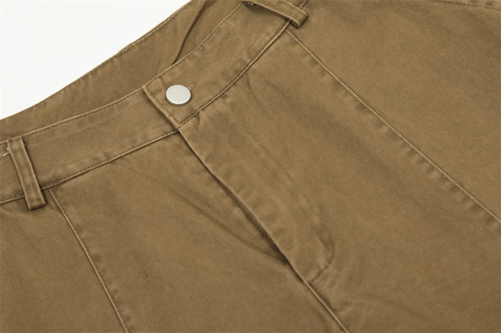 Title 5, Mens Punk Washed and Worn Loose Straight Cargo...