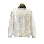 Suéter masculino outono gola redonda com textura jacquard pesado, novidade, design moderno e conforto para o homem. — foto 3