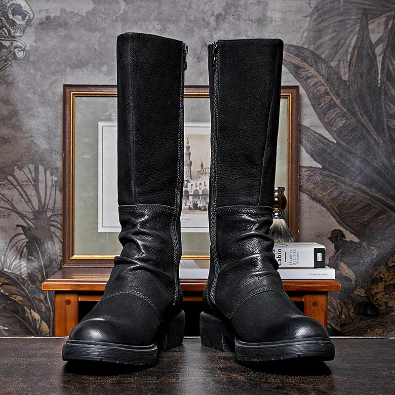 Title 7, Mens Platform High Top Zip Boots Elevate your ...