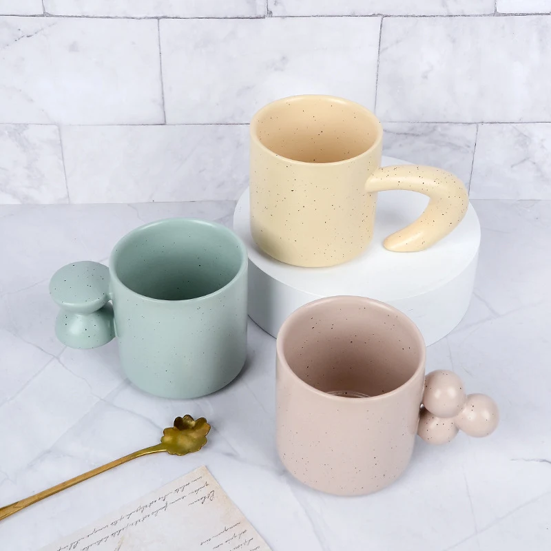 Taza apilable con asa de cerámica creativa ideal para café y té disfruta apilando y ahorrando espacio con esta taza única. — foto 10