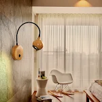 Luminária de parede criativa nórdica para quarto, simples e moderna, ideal para cabeceira, perfeita para leitura e ambiente aconchegante — foto 5
