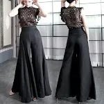 Hemp yarn wide-leg pants for women, offering comfort and sustainable style, perfect for casual wear and travel. — photo 1