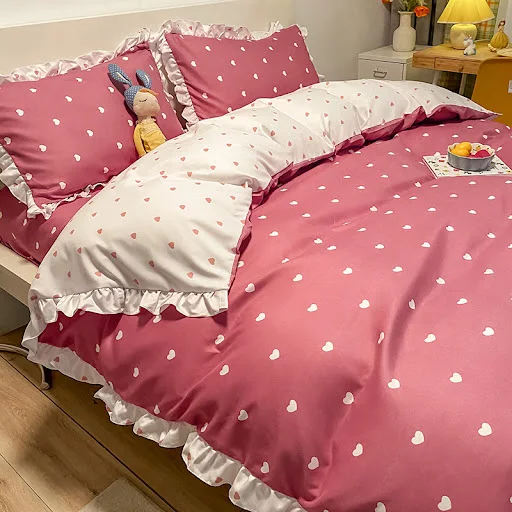 Title 5, Completo letto principessa per ragazze, 4 pezzi...