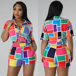 Conjunto de duas peças feminino estampado para casa, moda e conforto. Perfeito para relaxar em casa com estilo, aproveitando o design. — foto 6