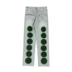 Men's High Street Design Circle Print Jeans. Comfortable fit, stylish design, perfect for a modern, casual look, and eve — photo 2