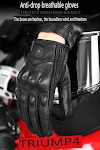 Luvas de ciclismo em couro com carbono para motociclistas, masculinas e femininas. Proteção e aderência superiores para uma pilotagem segura e confortável. — foto 11