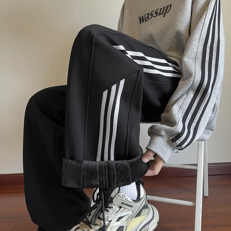 Trendy Sports Stripes Loose Casual Sweatpants offering ultimate comfort and style. Perfect for everyday wear, lounging, — photo 2