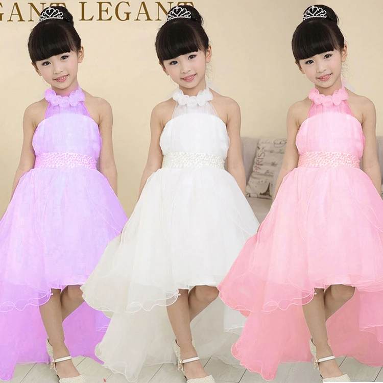 Vestido de princesa infantil, saia para crianças, vestido de noiva com cauda, importado para meninas, ideal para festas, casamentos e eventos especiais. — foto 4
