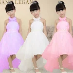 Vestido de princesa infantil, saia para crianças, vestido de noiva com cauda, importado para meninas, ideal para festas, casamentos e eventos especiais. — foto 4