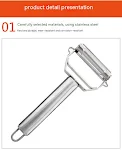 Multi-functional stainless steel peeler beam knife paring knife combination for easy peeling, slicing, and food preparat — photo 14