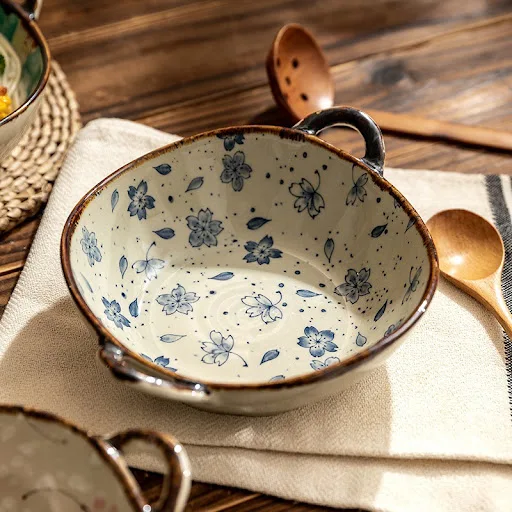 Title 5, Ceramic Soup Bowl for Household, Anti-Scald, Do...