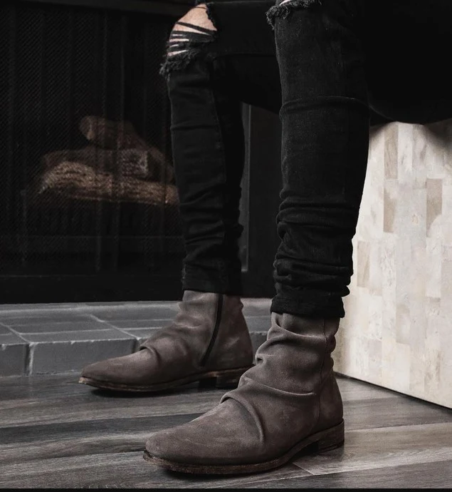 Pleated British Style Short Boots Men's JGBN0011004, combining classic style with modern comfort, perfect for a sophisti — photo 1