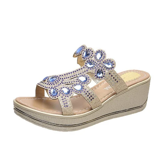Title 7, Womens Flat Bottom Comfort Slippers with Rhine...