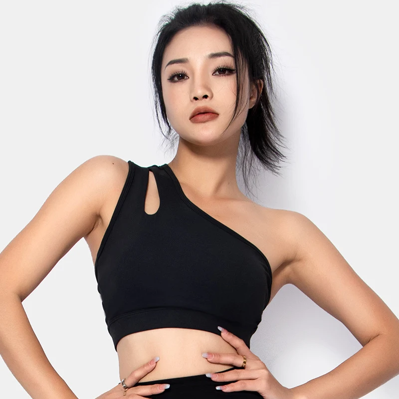 Quick-drying Yoga Bra, Shockproof, Push-up, One Shoulder, Fitness Workout Yoga Clothes for ultimate comfort and support. — photo 7