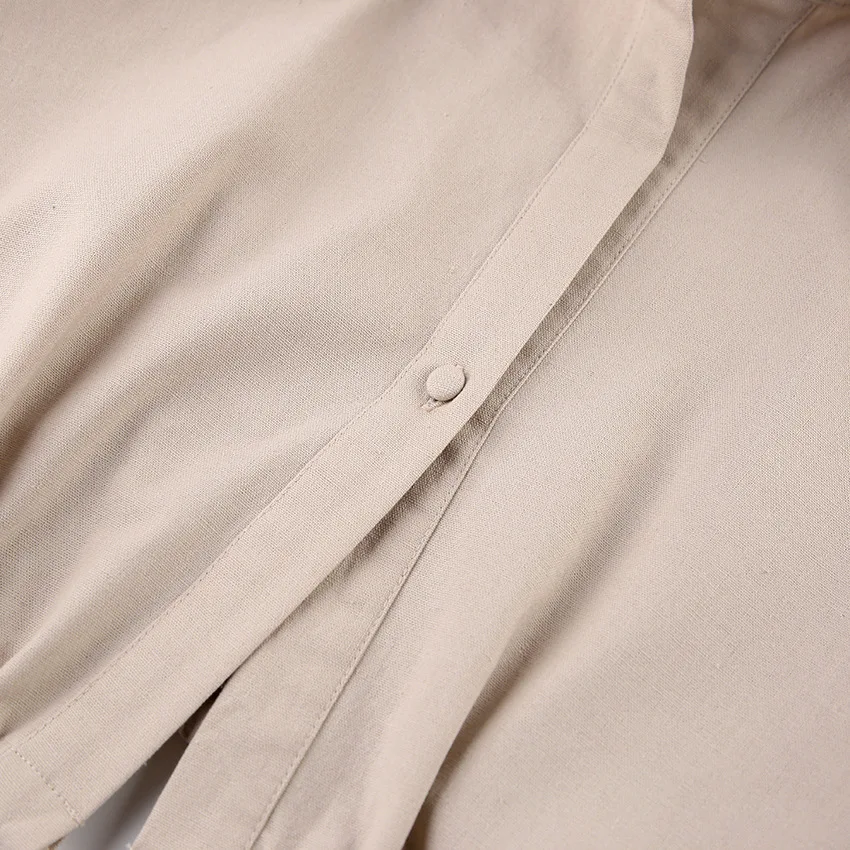 Conjunto feminino duas peças blusa manga longa algodão linho e saia rodada. Perfeito para um visual casual e elegante, leve e confortável para o dia a dia. — foto 13