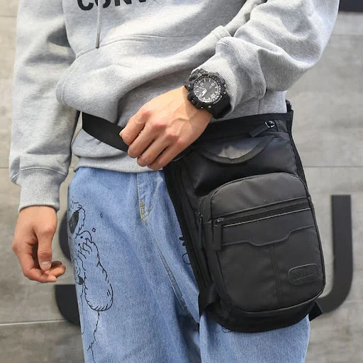 Title 3, Mens Waterproof Nylon Leg Bag Thigh Hip Bags F...
