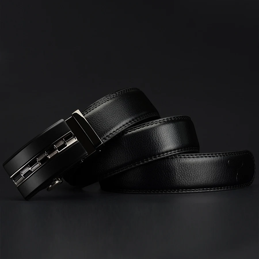Title 5, Two-layer leather business fashion casual belt....
