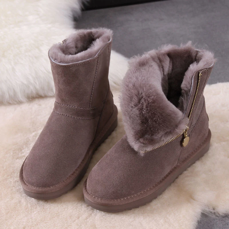 Women's Non-slip All-match Padded Flat Snow Boots, warm and comfortable winter footwear, versatile design, providing exc — photo 4