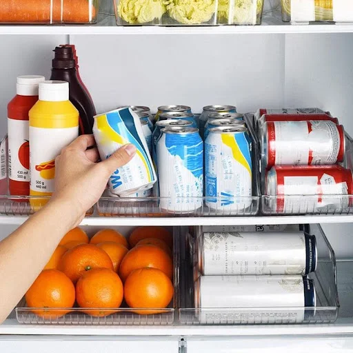 Title 10, Refrigerator Organizer Beverage Transparent Hol...