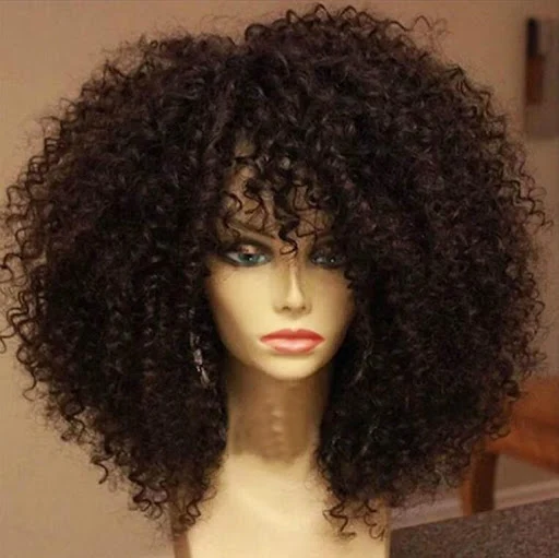 Title 5, Afro-Black Volume Explosão Fofa Cor Sólida. Cri...