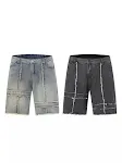 Men's Fashion Summer Stitching Denim Shorts, Comfortable and Stylish, Perfect for Warm Weather, Durable and Versatile, E — photo 2