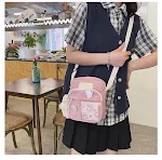Bolsa de ombro transparente criativa e fofa para estudantes. Simples e casual, perfeita para uso diário e transportar seus itens essenciais com estilo. — foto 8