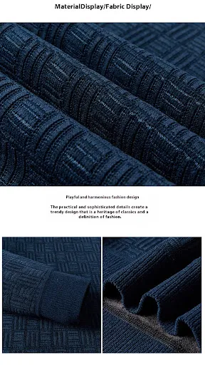 Title 4, Heren Jacquard Lange Mouw Fleece gevoerde Dikke...