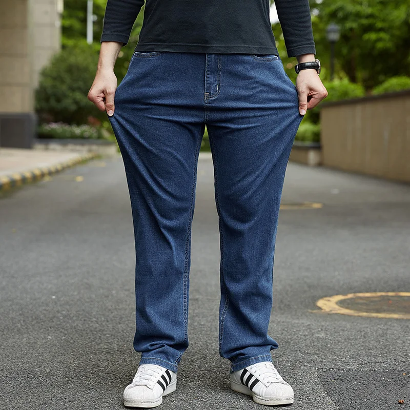 Plus-size Men's Jeans Business Loose Straight Fit. Comfortable and stylish jeans designed for the modern man. Perfect fo — photo 10