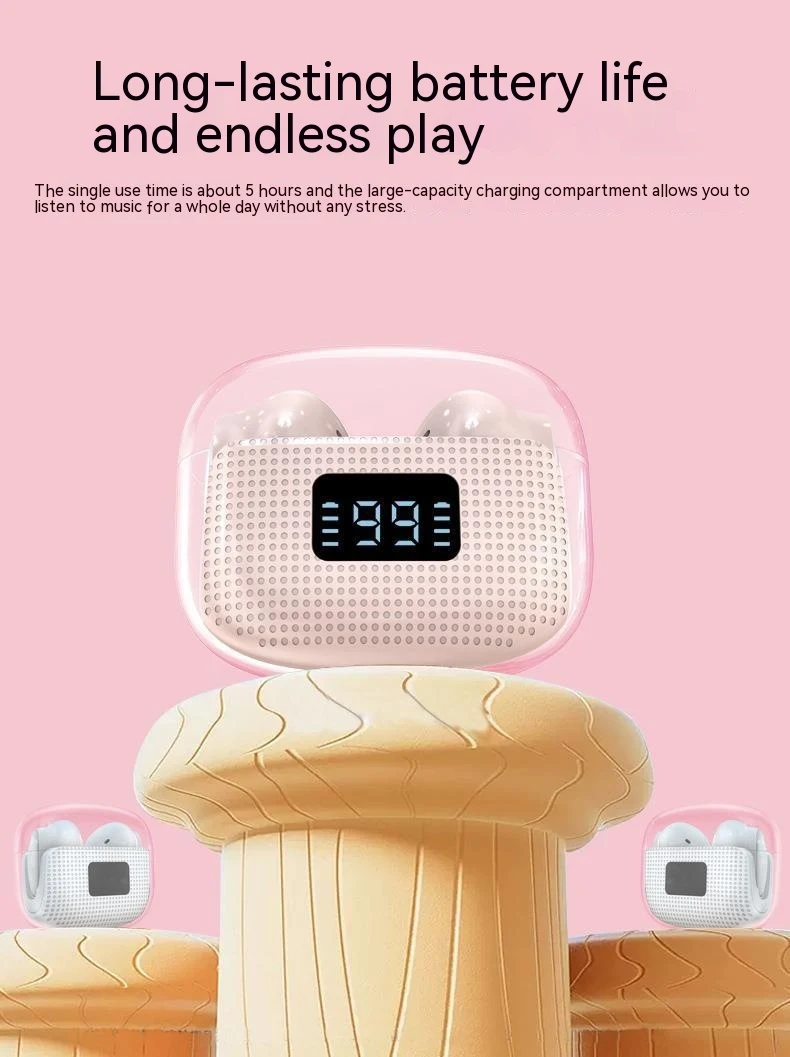 Title 3, Transparent TWS Wireless Space Capsule Half In-...