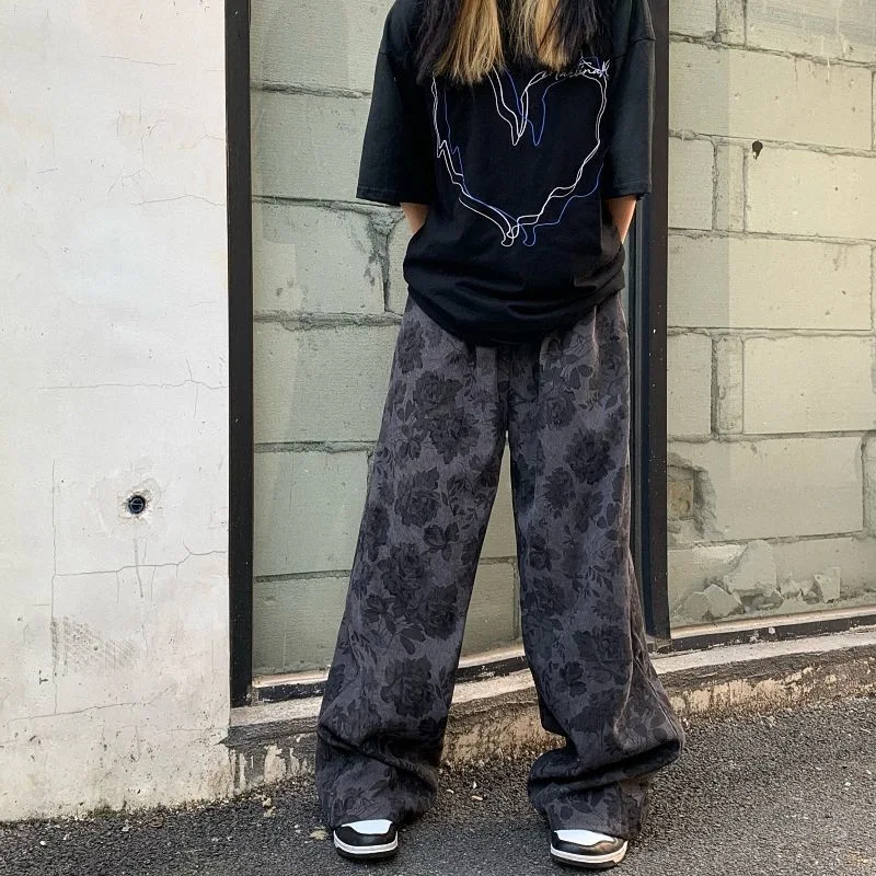 Title 1, Hong Kong Style Retro Leisure Loose Straight Tr...