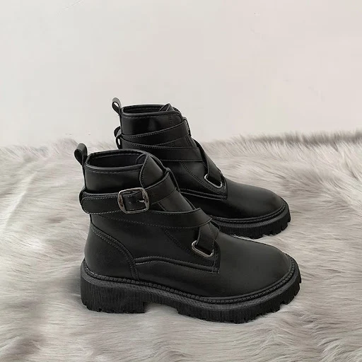 Title 6, Womens Casual Thick-soled Heightened Short Boo...
